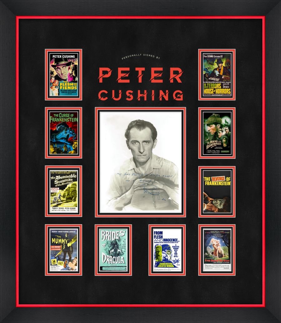 Peter Cushing Signed Photograph Display - Memorabilia Framers Shop